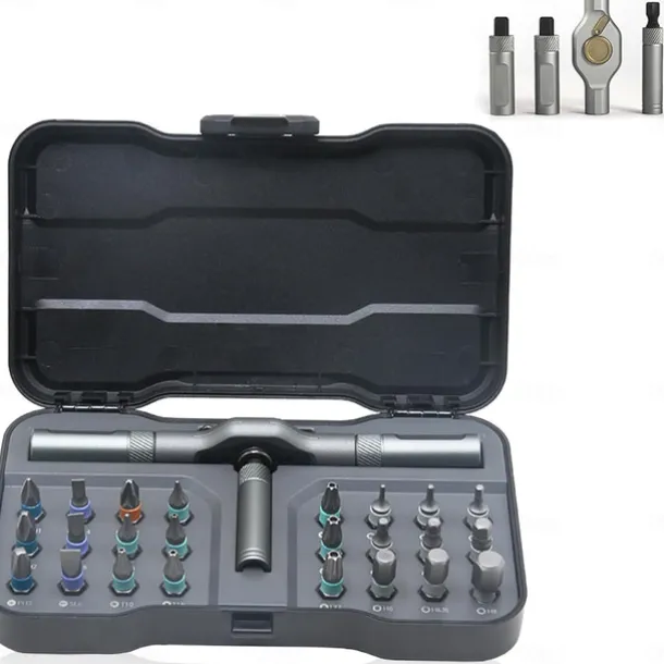 24 in 1 DIY Screwdriver, Portable 24 in 1 Magnetic Ratchet Screwdriver Set for Furniture PC Bicycle