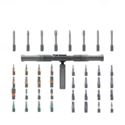 24 in 1 DIY Screwdriver, Portable 24 in 1 Magnetic Ratchet Screwdriver Set for Furniture PC Bicycle