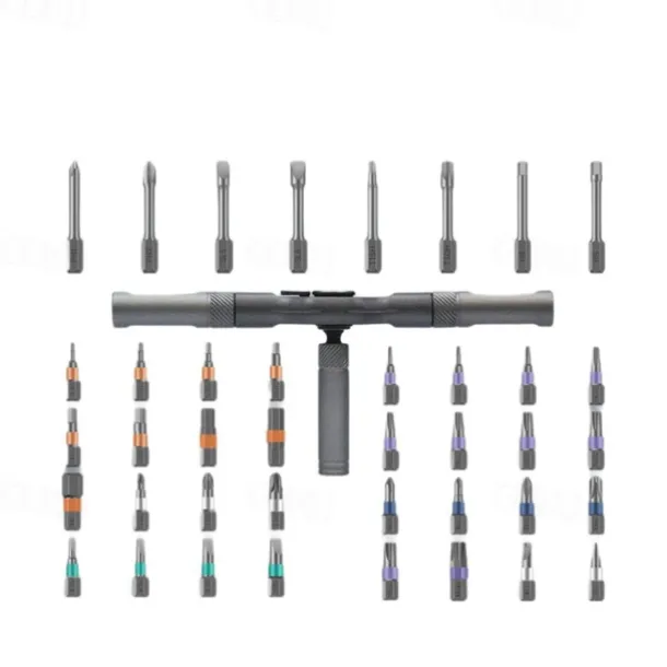 24 in 1 DIY Screwdriver, Portable 24 in 1 Magnetic Ratchet Screwdriver Set for Furniture PC Bicycle