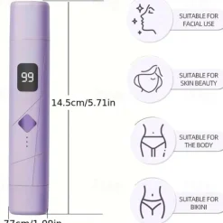 2 in 1 Electric Lady Shaver with Digital Display, Dual Head Bikini Trimmer, Wet & Dry Use Body Hair Trimmer