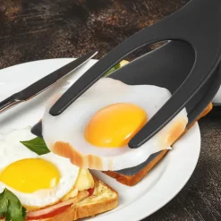 2 in 1 Grip and Flip Spatula Tongs Egg Flipper Tong Pancake Fish French Toast Omelet Making for Home Kitchen Cooking Tool