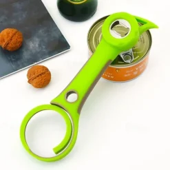 6 in 1 Jar Can Bottle Wine Opener - Multifunctional Kitchen Tool for Weak Arthritic Hands, Elderly, Seniors, Women - Open Bottles, Cans, Jars, Safety Seals, Pull Tab - Tight Grip