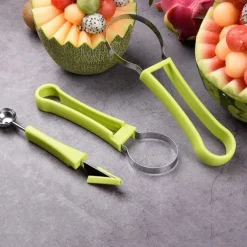 4 in 1 Melon Cutter Scoop Fruit Carving Knife Fruit Cutter Dig Pulp Separator Kitchen Gadgets Acces