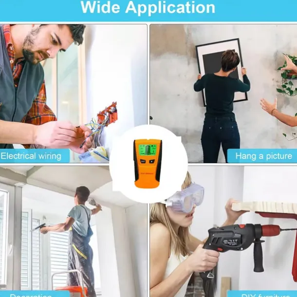 3 in 1 Multifunctional Wall Scanner Metal Wood Live Wire Detector Stud Finder Electric Box Electronic Measuring Instruments