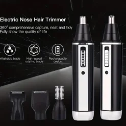 4 In 1 Rechargeable Men Electric Nose Ear Hair Trimmer Painless Women Trimming Side Burns Eyebrows Beard Hair Clipper Cut Shaver