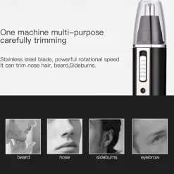 4 In 1 Rechargeable Men Electric Nose Ear Hair Trimmer Painless Women Trimming Side Burns Eyebrows Beard Hair Clipper Cut Shaver