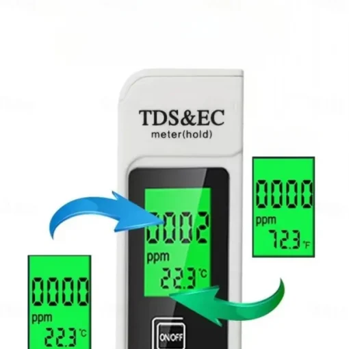 3 In1 Meter Digital Water Quality Tester TDS EC Meter Temperature Tester Pen Multifunctional Digital Water Quality Tester For Water Purity TEMP PPM Tester TDS Meter Digital Water Quality Tester