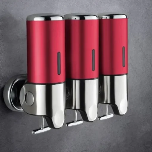3 in1 Wall Mounted Shower Dispenser Bathroom Shower Pump Dispenser for Shower Gel Shampoo Soap（3*500ml）