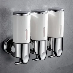 3 in1 Wall Mounted Shower Dispenser Bathroom Shower Pump Dispenser for Shower Gel Shampoo Soap（3*500ml）
