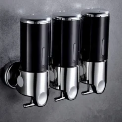 3 in1 Wall Mounted Shower Dispenser Bathroom Shower Pump Dispenser for Shower Gel Shampoo Soap（3*500ml）