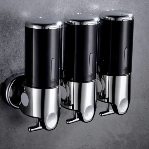 3 in1 Wall Mounted Shower Dispenser Bathroom Shower Pump Dispenser for Shower Gel Shampoo Soap（3*500ml）