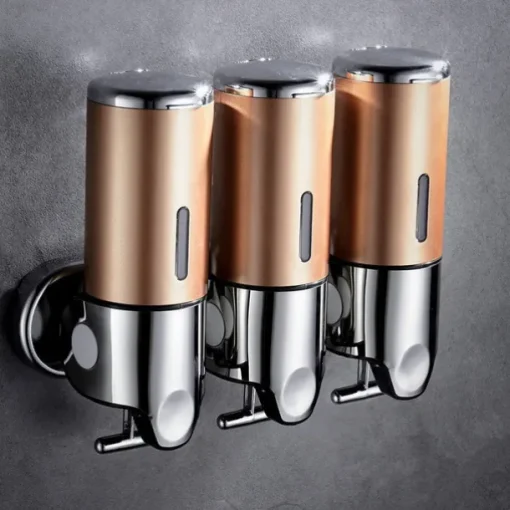 3 in1 Wall Mounted Shower Dispenser Bathroom Shower Pump Dispenser for Shower Gel Shampoo Soap（3*500ml）