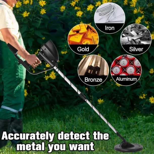 12 Inch High-Sensitivity Coil Golden Digger Deep Search Metal Detector - Adjustable Sensitivity, Advanced LCD Display, Accurate Treasure Hunter for Beginners And Professionals - Suitable for Finding L
