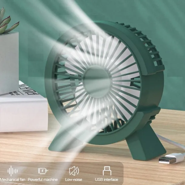 4 Inch Mini USB Fan Portable DC Desk Cooler Cooling for Notebook Laptop Personal Adjustment Fan Table Fan Home Office Outdoor Summer Supplies Use Tiny Air Cooler Fan Gift