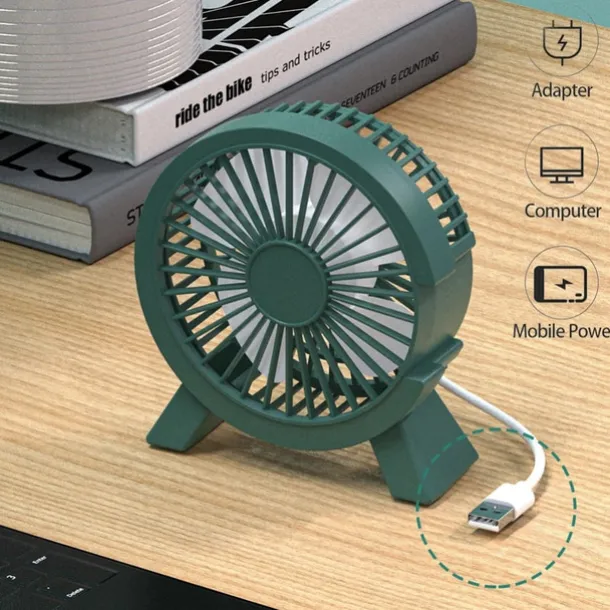 4 Inch Mini USB Fan Portable DC Desk Cooler Cooling for Notebook Laptop Personal Adjustment Fan Table Fan Home Office Outdoor Summer Supplies Use Tiny Air Cooler Fan Gift