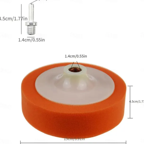 6 Inch Polishing Waxing Sponge Drill Polisher Polishing Pad With Link Rod