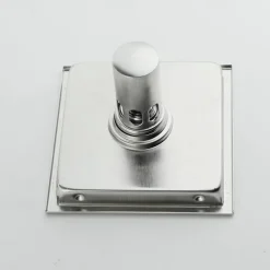 6 inch Square Shower Floor Drain Set, Removable Stainless Steel Cover Tile Insert Grate, Hair Catcher Strainer with Seal and Lifting Hook Bathroom