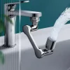 2 Modes 1080 Degree Faucet Extender, Universal Mechanical Arm Faucet Aerator Splash Kitchen Tap Filter Nozzle Bubbler Bathroom Kitchen Washroom Faucet Aerator Attachment