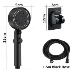 5 Modes Shower Head with Handheld, Drill-Free High Pressure High Flow Water Saving Shower Spray with ON/OFF Pause Switch, Shower Bathroom Accessories