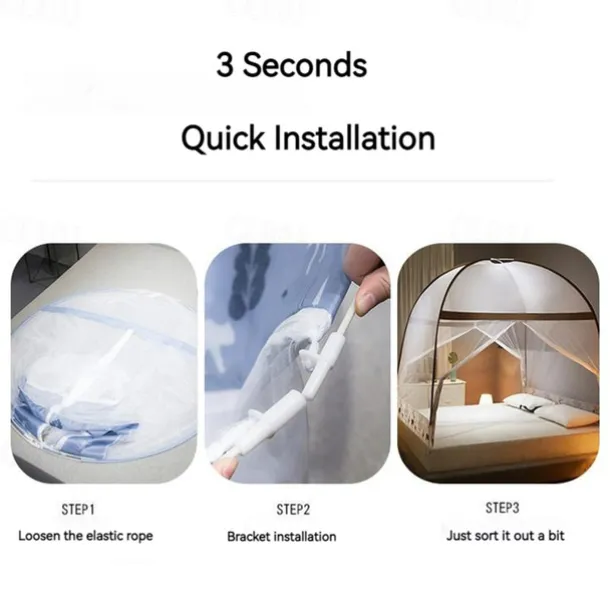 79" Mosquito Net Plus Size Mosquito Tent Increase Density Gauze Mosquito Net for Bed Household Nets Free Installation