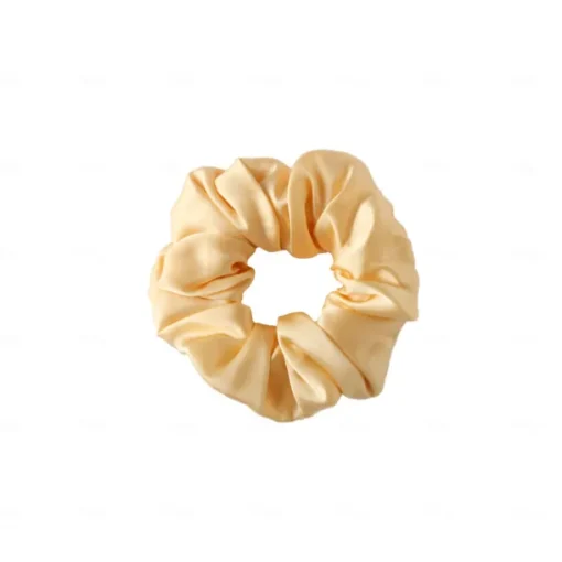 100% Mulberry Silk Hair Scrunchies Ties for Frizz & Breakage Prevention, Nature Silk Hair Ties No Damage, Elastic ponytail Holders, 1Pc