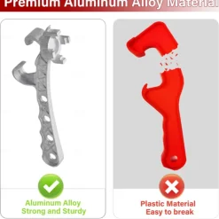 2025 New Multifunction Aluminum Bucket Opener, 5 Gallon Pail Opener, Metal Bucket Opener, Lid Remover Opener Tool, Fits 2