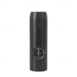 1 or 2-pack rechargeable electric pepper & salt grinders. 2-pack includes charging base. Rechargeable Electric Pepper and Salt Grinder, Auto operation, LED light, adjustable grind, USB charging. Black