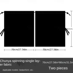 2 Pack Car Divider Curtain Blackout, Car Privacy Curtains Dividers, Detachable Car Screens Sun Shades for Car & Van Travel Camping to Protect Sleep