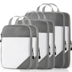 6 Pack Compression Packing Cubes for Suitcases, 6 Set Packing Cubes Travel Organizer, Compressible Travel Packing Organizers Travel Essentials