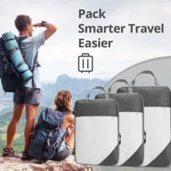 6 Pack Compression Packing Cubes for Suitcases, 6 Set Packing Cubes Travel Organizer, Compressible Travel Packing Organizers Travel Essentials