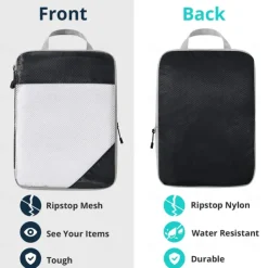 6 Pack Compression Packing Cubes for Suitcases, 6 Set Packing Cubes Travel Organizer, Compressible Travel Packing Organizers Travel Essentials