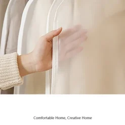 2 Pack Garment Covers Waterproof Dustproof Clothes Big Dust Cover For Garment Suit Dress Coat Cloths Protector Hanging Organizer Wardrobe Storage Bags