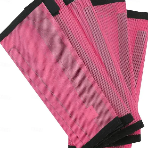 4 Pack Horse Fly Boots - Breathable Plastic Mesh Design - Reduces Kicking, Hoof Damage and Leg Fatigue