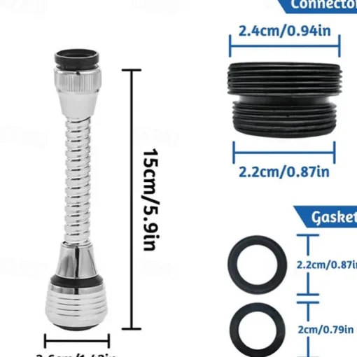 2 Pack Kitchen Faucet Extender Universal Faucet Spout 360 Rotating Adjustable Spout Spout for Home Kitchen Faucet Spout Filter Adapter Accessories