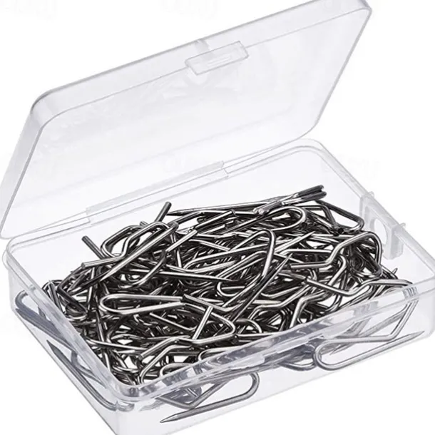 58 Pack Metal Curtain Hooks Pin-On Drapery Hooks 1.2 by 1 Inch for Window,Door,Shower Curtain