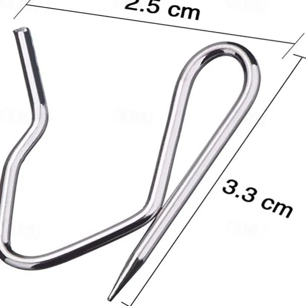 58 Pack Metal Curtain Hooks Pin-On Drapery Hooks 1.2 by 1 Inch for Window,Door,Shower Curtain