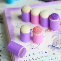 1 Pack Of Finger Sponge Daubers With Storage Case For Painting Art Ink Crafts