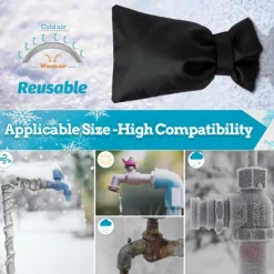 4 Pack Outdoor Faucet Covers for Winter Faucet Cover Freeze Protection Insulated Anti-Freeze Waterproof Material Reusable Faucet Cover Socks for Various Faucet Spigot,Pipe,Garden Hose Bib