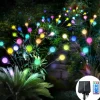 5 Pack Solar Firefly Lights Outdoor Waterproof Garden Light Remote Control Solar/USB Powered 8 Modes Lighting Solar Swaying Lights Courtyard Patio Pathway Decoration Solar Landscape Light