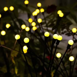 5 Pack Solar Firefly Lights Outdoor Waterproof Garden Light Remote Control Solar/USB Powered 8 Modes Lighting Solar Swaying Lights Courtyard Patio Pathway Decoration Solar Landscape Light