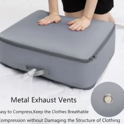 4 Pack Ultra Space Saving Self Compression Organizer Compression Bags for Storage,Ultra Space Saving Self Compression Organizer Bags,Sweater Organizer for Closet,Clothes Storage Bag