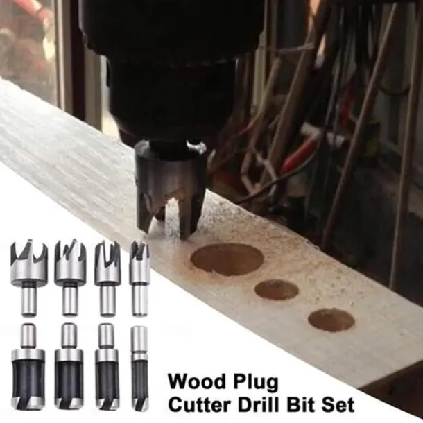 26 Pack Woodworking Chamfer Drilling Tools, Including Countersink Drill Bits, Wood Plug Cutter, Step Drill Bit, Center Punch, L-Wrench