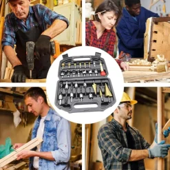 26 Pack Woodworking Chamfer Drilling Tools, Including Countersink Drill Bits, Wood Plug Cutter, Step Drill Bit, Center Punch, L-Wrench