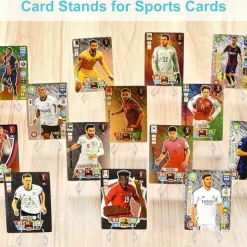 30 Packs Card Display Stand Sturdy and Stable Premium Acrylic Sports Card Holder Versatile Use Clear Mini Easel Stand for Challenge Coins PSA Graded Baseball Trading Cards(2.2 Inch)