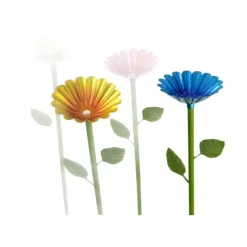 4 Packs Outdoor Bird Feeder Rustic Iron Garden Decor, Bee & Butterfly Birdbath Feeders, Cast Iron Wild Bird Feeding Bowls, Yard Stakes for Garden Decoration