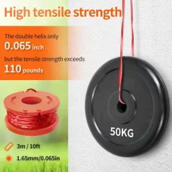 15 Packs Trimmer Spool Line For Worx Replacement Trimmer Spool Line For Worx Trimmer Line Refills 0.065 Inches For Worx Suitable For Worx String Trimmers (12 Packs Grass Trimmer Line 3 Trimmer Cap