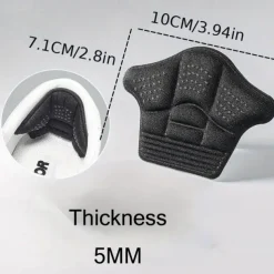 1 Pair Heel Sticker Anti-drop Heel, Foot Sports Insole Heel Sticker, Half Size Pad For Big Shoes, Adjustable Shoes Pads