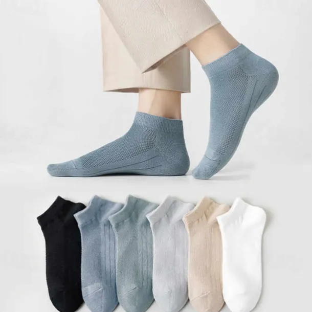 1 Pair Men's Simple Breathable Mesh Short Socks, Thin Basketball Sports Socks, Summer, Solid Color