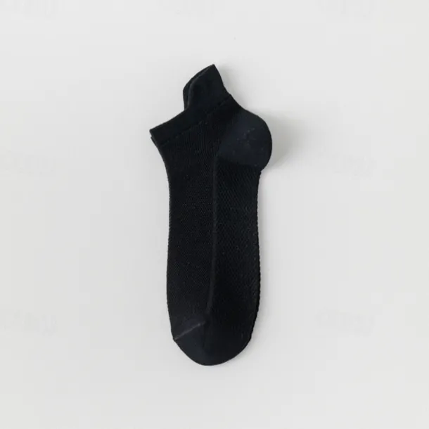 1 Pair Men's Simple Breathable Mesh Short Socks, Thin Basketball Sports Socks, Summer, Solid Color