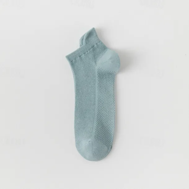 1 Pair Men's Simple Breathable Mesh Short Socks, Thin Basketball Sports Socks, Summer, Solid Color